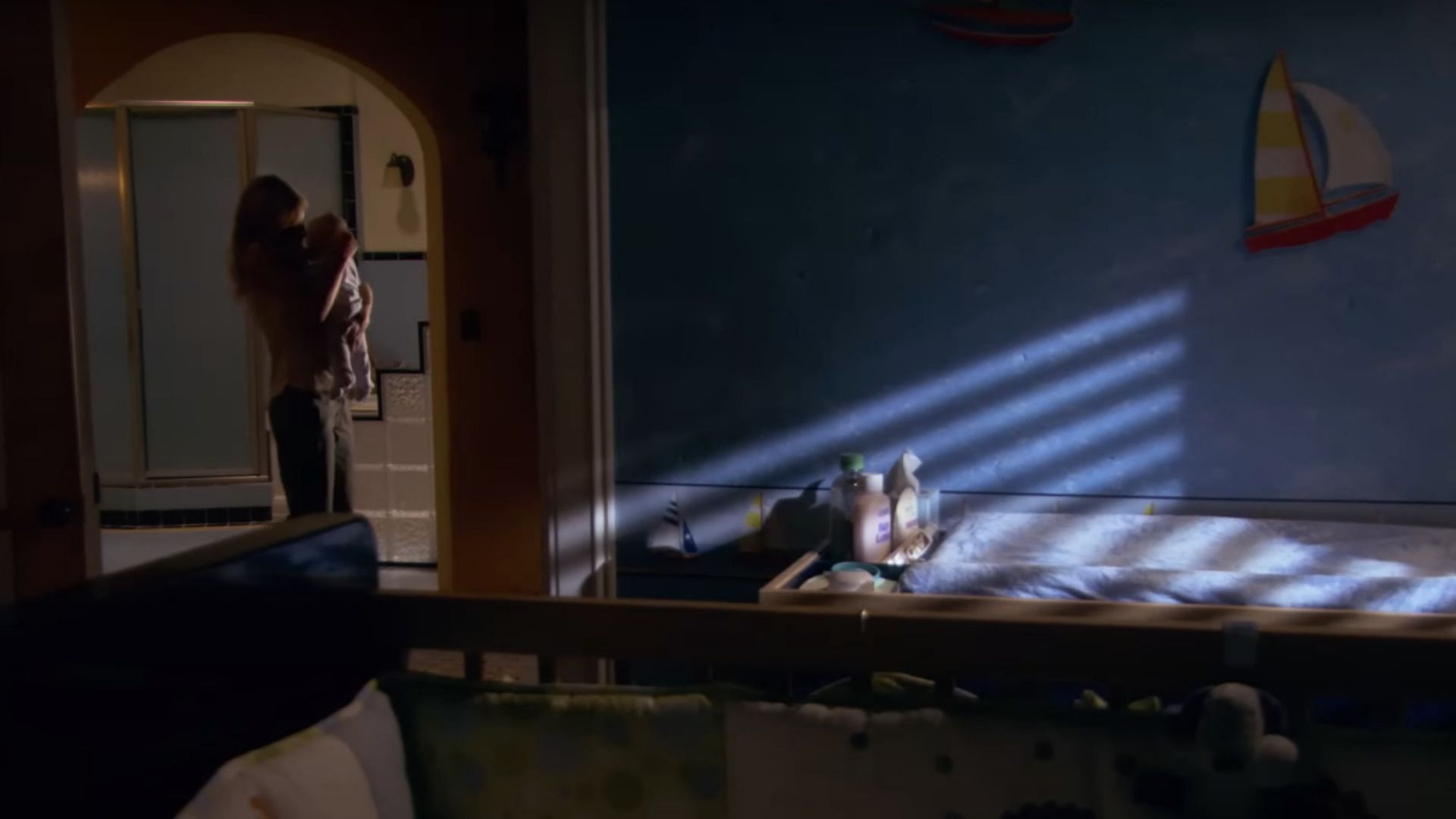 Interiors of the couple's house were shot in Sunset Gower Studios (Image via YouTube/Dexter on Paramount+ with Showtime)
